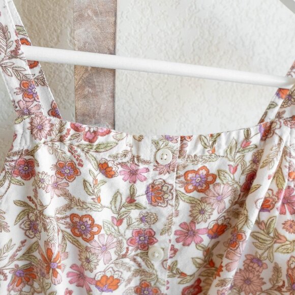 Old Navy Girls XL 14-16 Floral Romper Linen Blend Match the Fam Wallflower Print - Picture 4 of 8